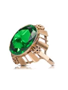 Vintage craft Ring Emerald Original Vintage 14K Rose Gold vrc043r